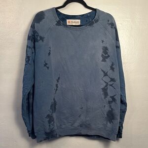 Mollusk Men’s Tie dye crew neck sweatshirt distressed size X-Large